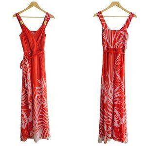 Milly of New York Red and White Maxi Dress